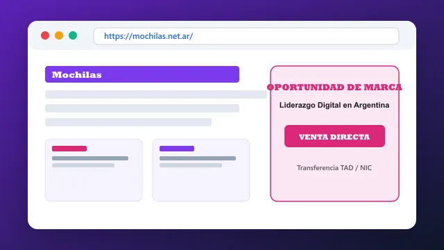 Modelo de aplicación comercial y proyectos digitales para mochilas.net.ar